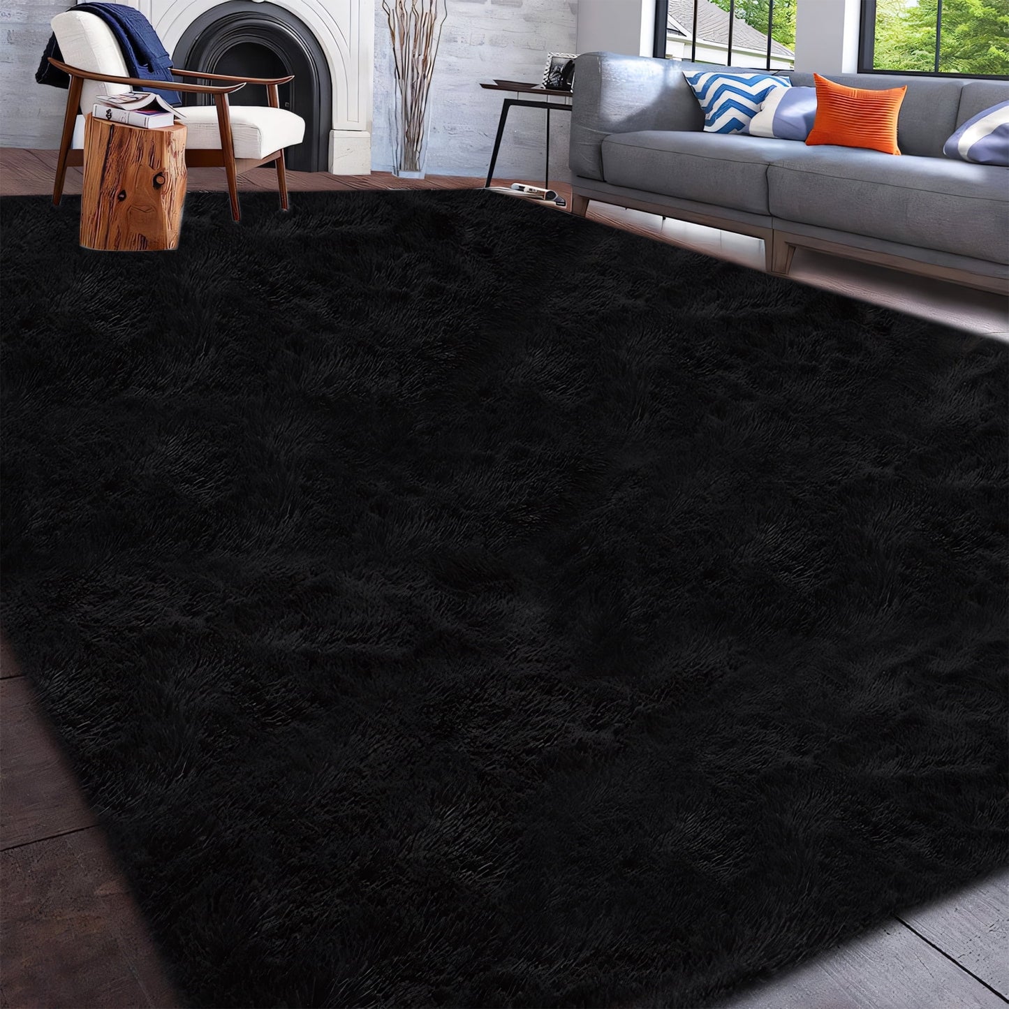 Cozydesg Soft Fluffy Modern Camel Area Rug, 8ft x 10ft,Camel